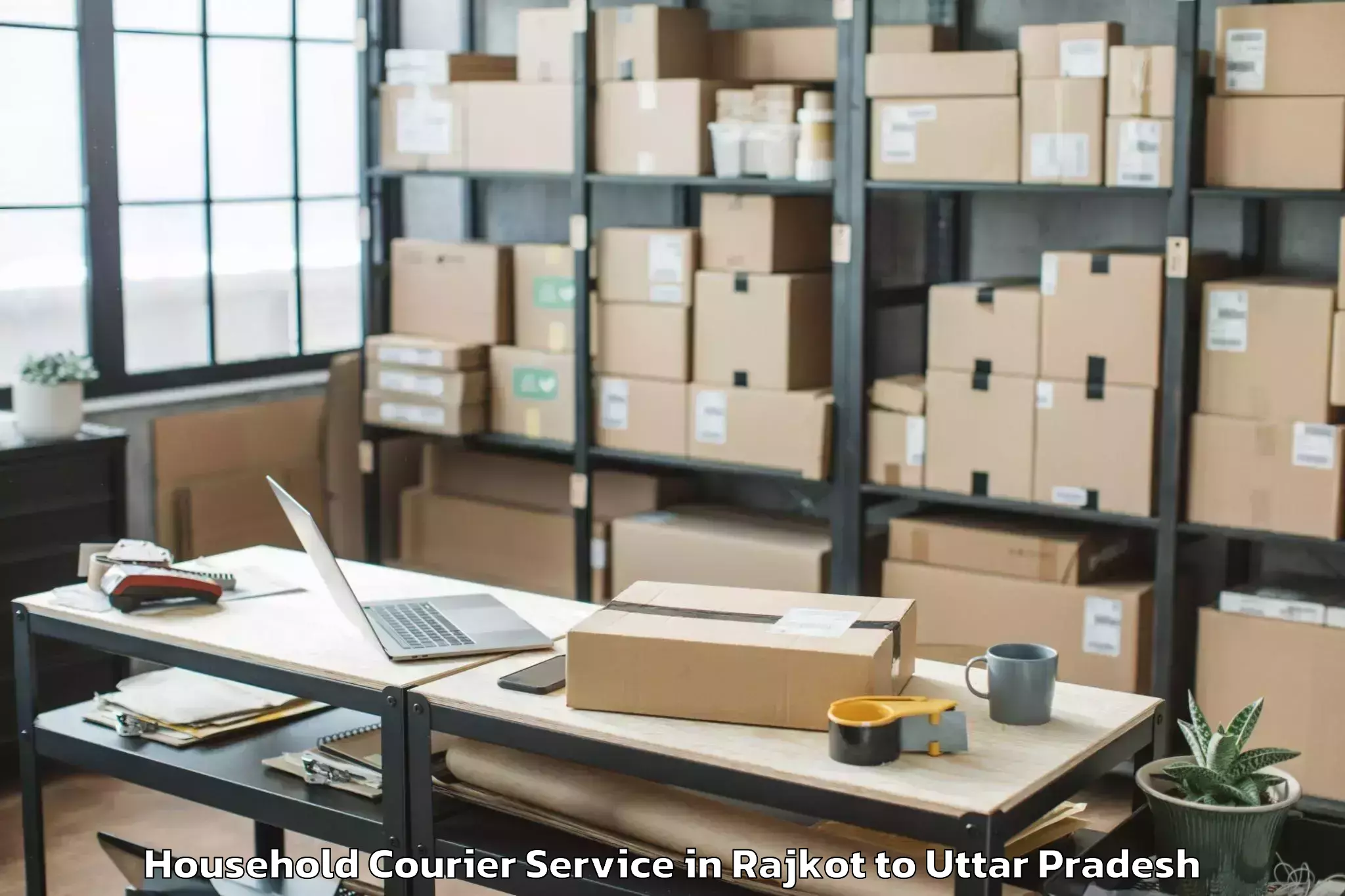 Book Your Rajkot to Hata Household Courier Today